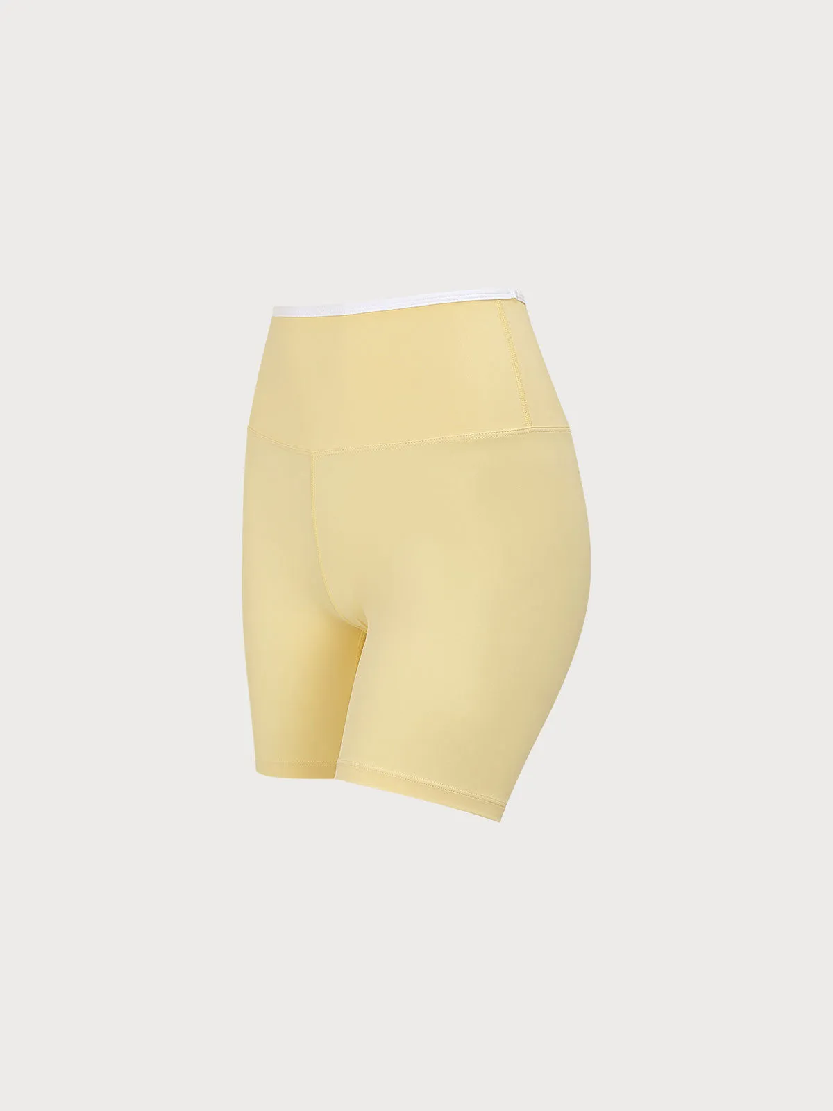 Lemon Yellow High Waisted Shorts