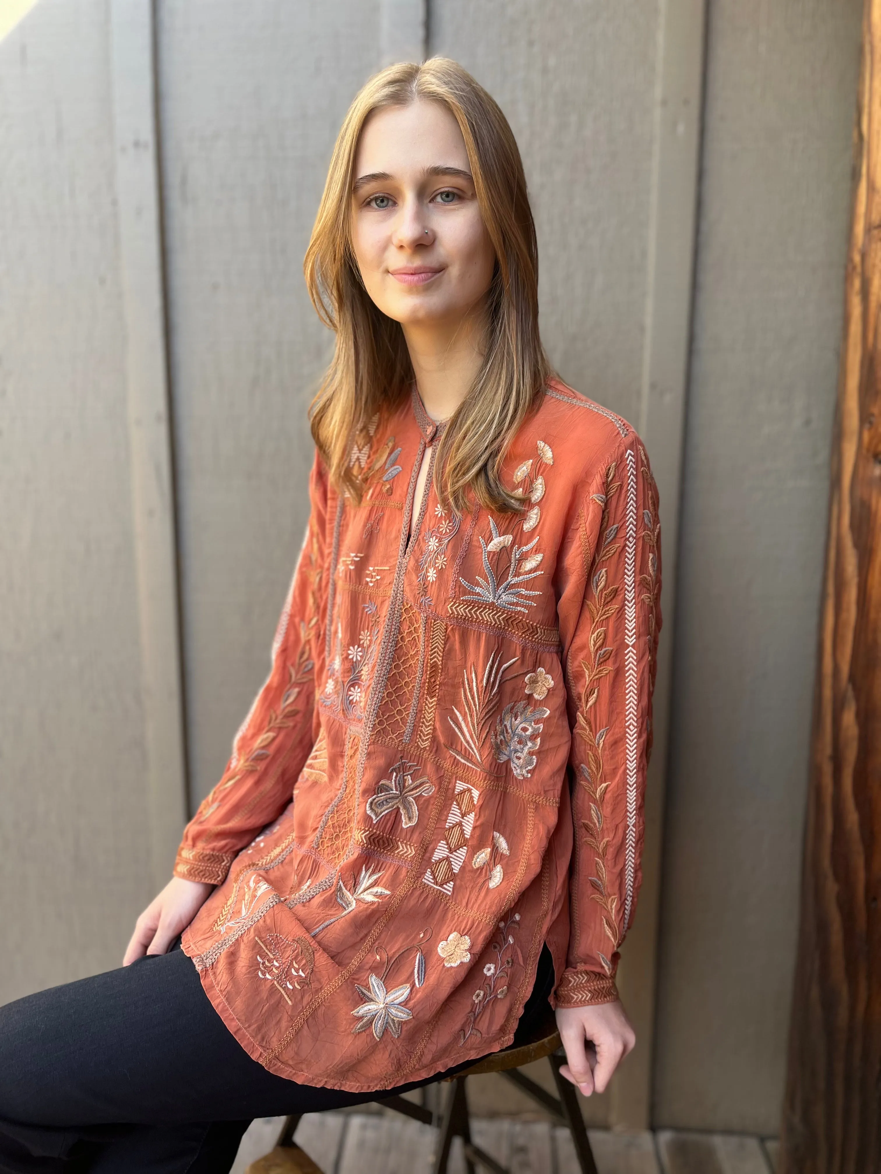 Leni Tunic in Baked Clay | Johnny Was