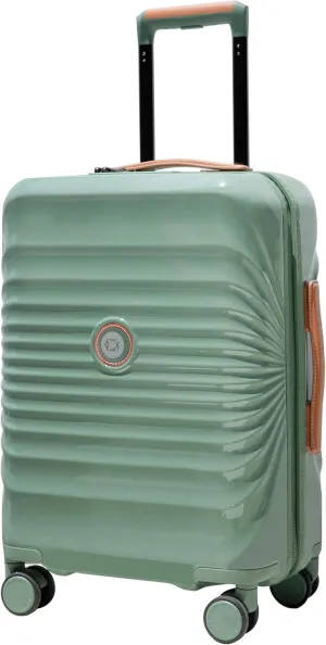 Lightweight 20" Carry-On Luggage for Effortless Travel, USB Port & Wheel Lock, Comfortable Spinner Design, Green