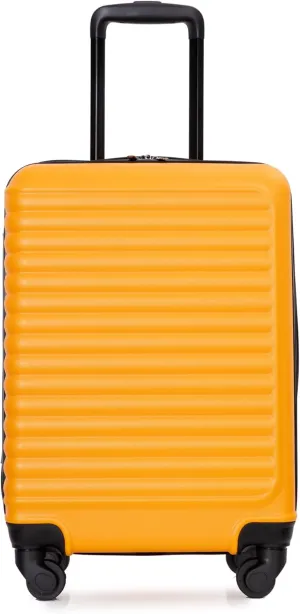 Lightweight 20" Carry-On Luggage for Stress-Free Travel, Spinner Wheels for Effortless Navigation, Orange