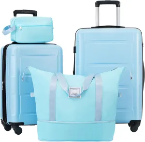 Lightweight Expandable Luggage Set for Effortless Travel, Stylish and Secure with Spinner Wheels, 20 inch & 24 inch