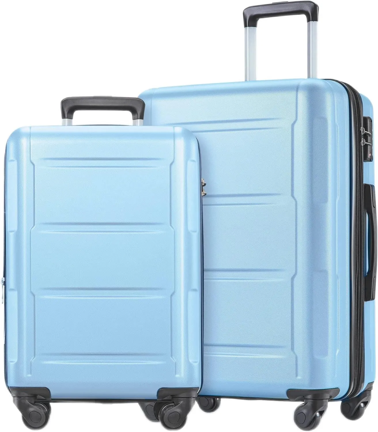 Lightweight Expandable Spinner Wheel 2-Piece Luggage Set for Effortless Travel, Durable ABS Material, 20-Inch & 24-Inch