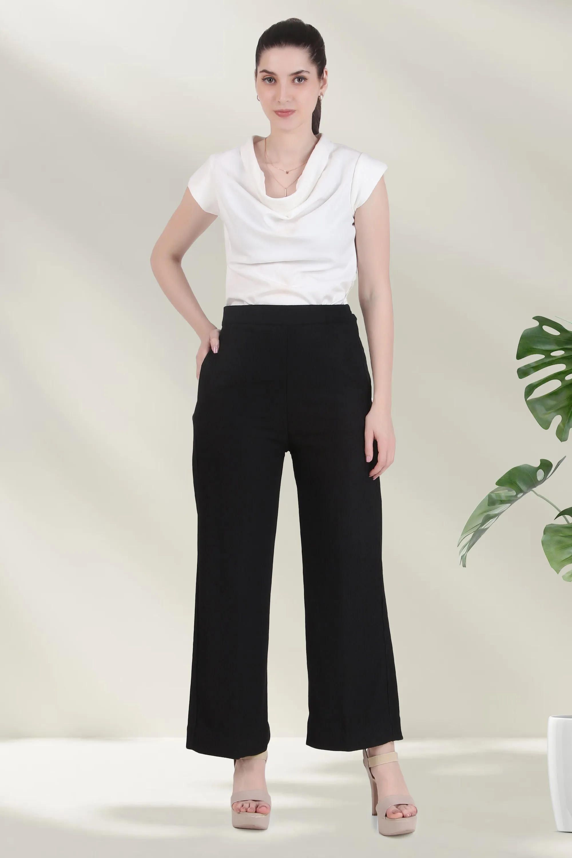 Long Flowing Trousers, Black