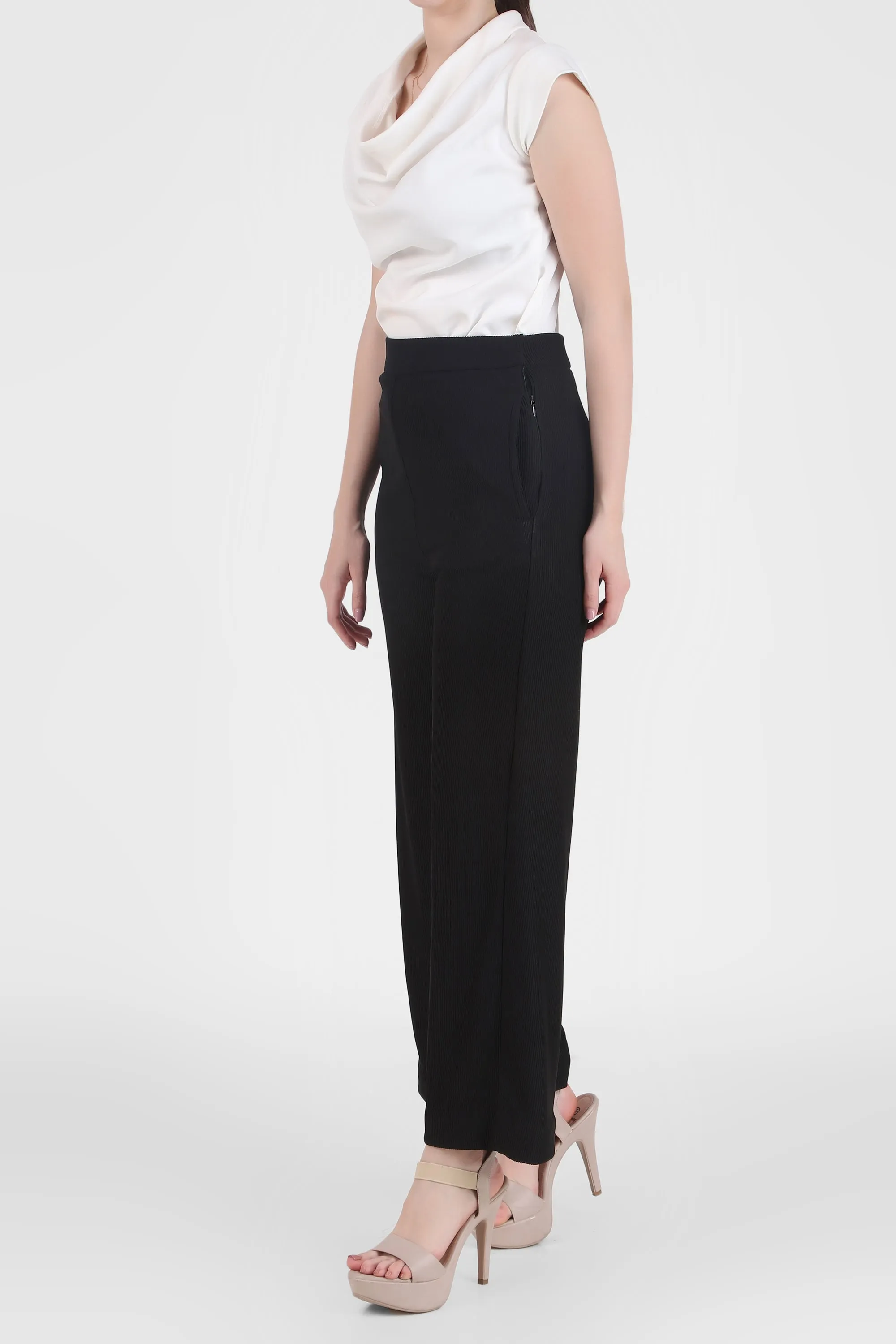 Long Flowing Trousers, Black