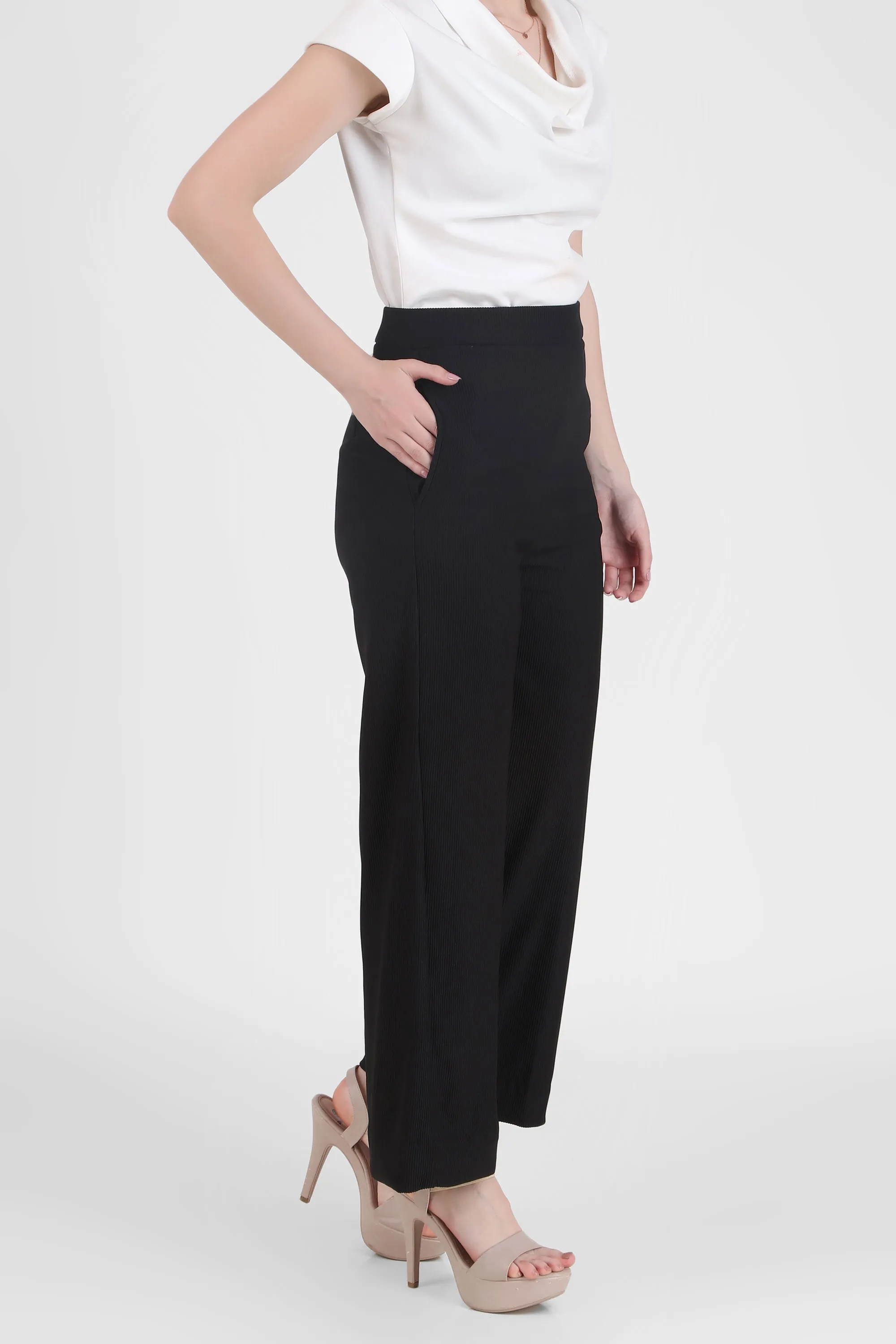 Long Flowing Trousers, Black