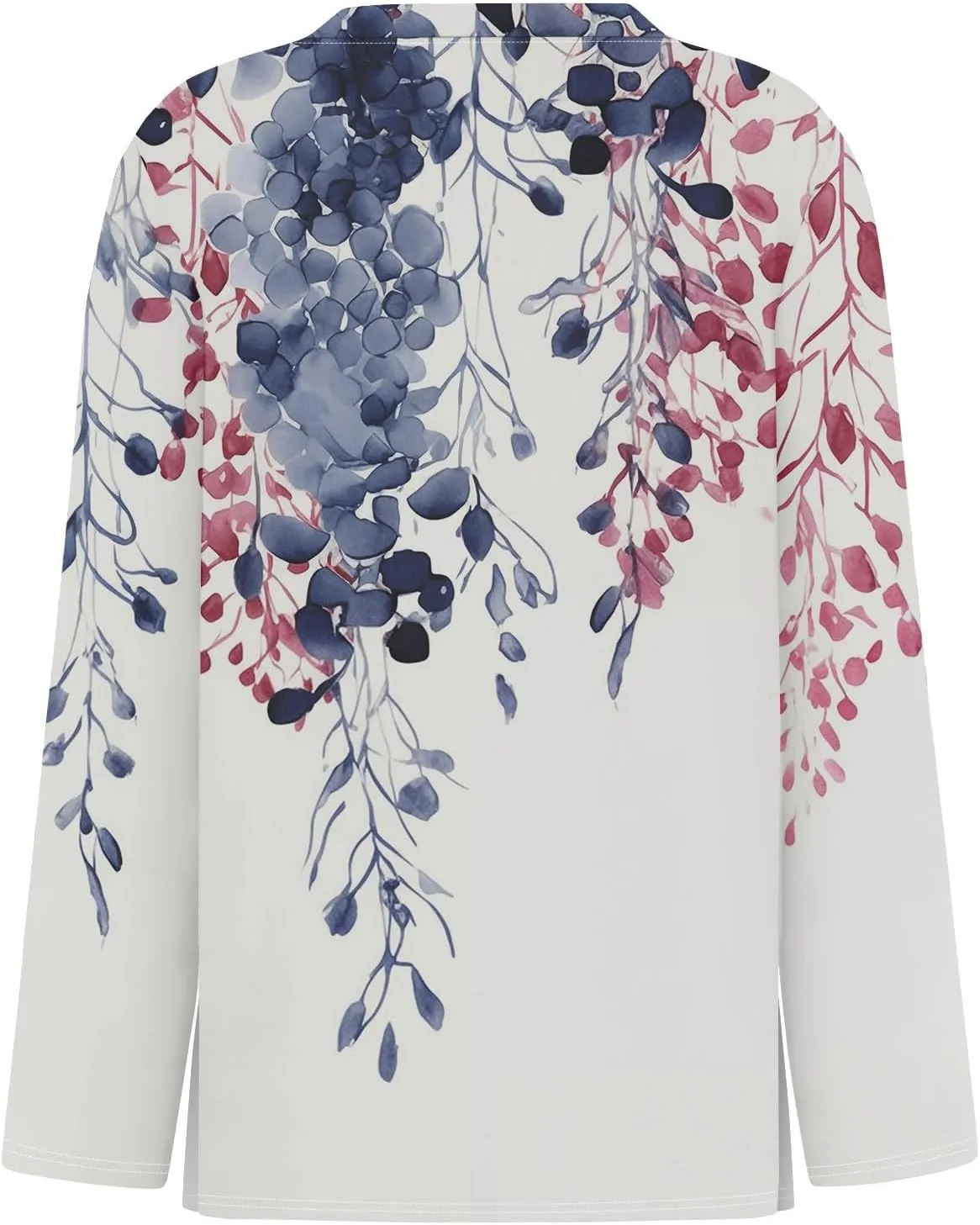 Long Sleeve Shirts for Women 2025 Spring Loose Fit Casual Crew Neck Womens Tops Long Sleeve Tunic Print Tops