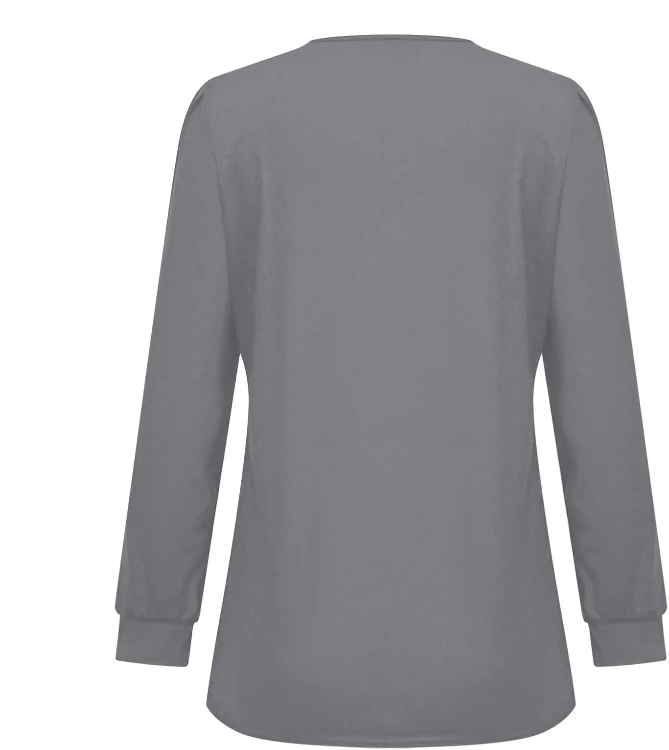 Long Sleeve Shirts for Women Crew Neck Pleated Tunic Blouses Daily Comfy Casual Basic Tees Fall Trendy Tops