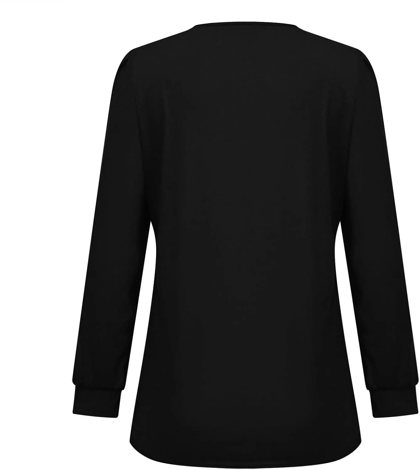 Long Sleeve Shirts for Women Crew Neck Pleated Tunic Blouses Daily Comfy Casual Basic Tees Fall Trendy Tops