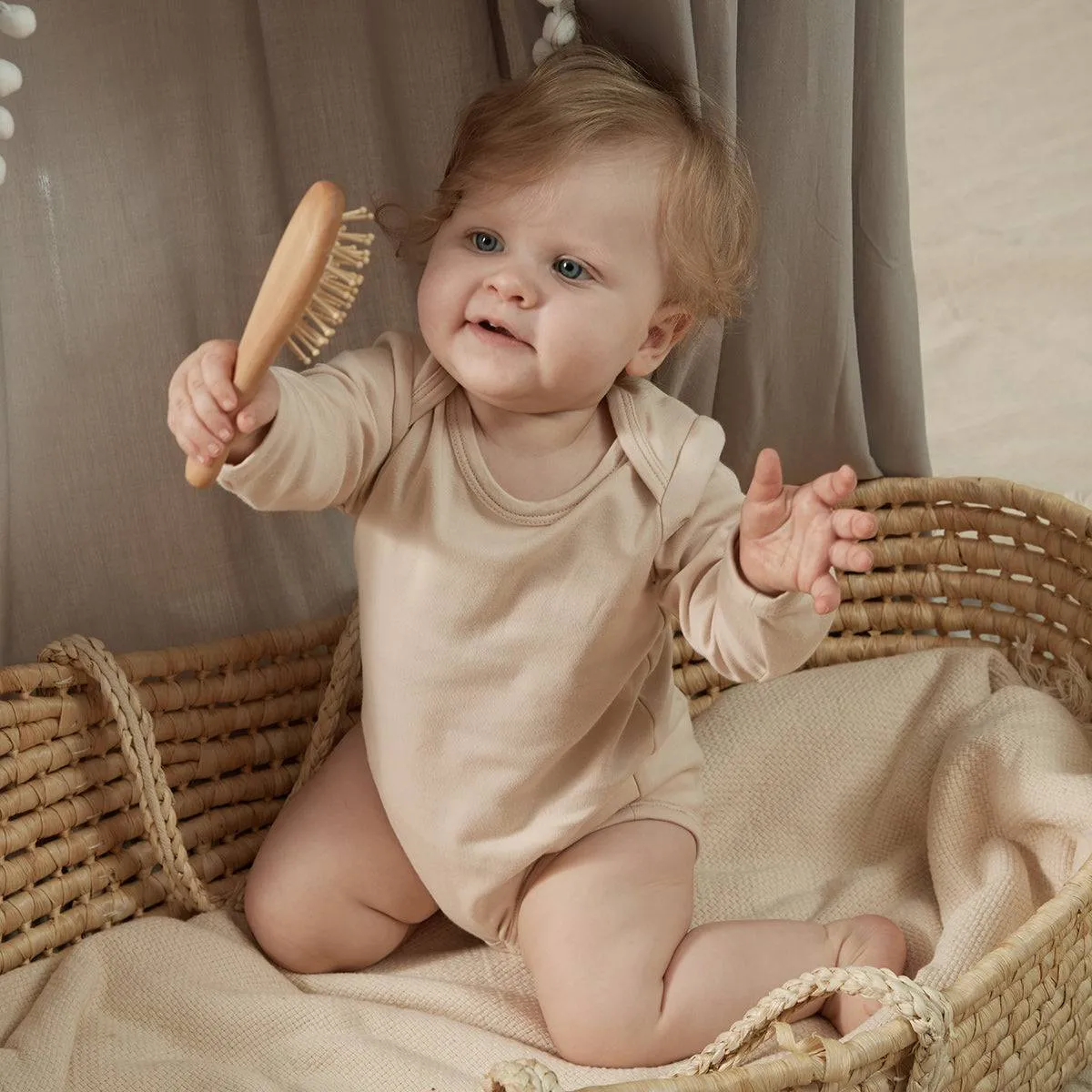 Long Sleeves Snap Romper - Khaki