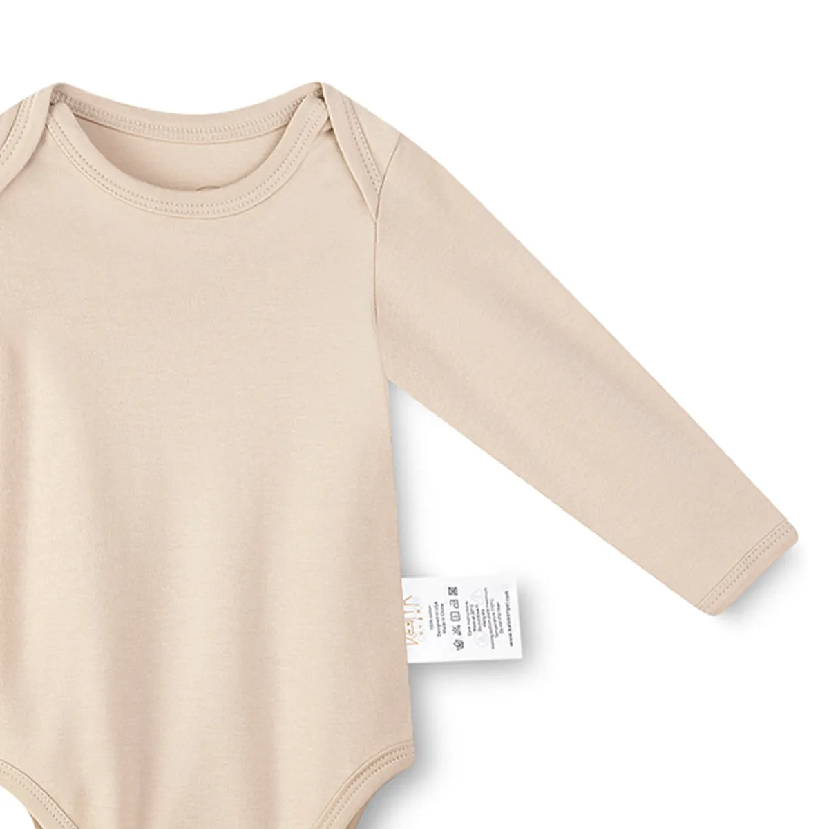 Long Sleeves Snap Romper - Khaki