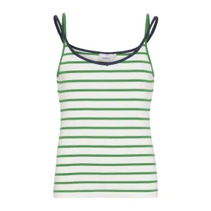 Lorna Tank Top - Pearl / Green