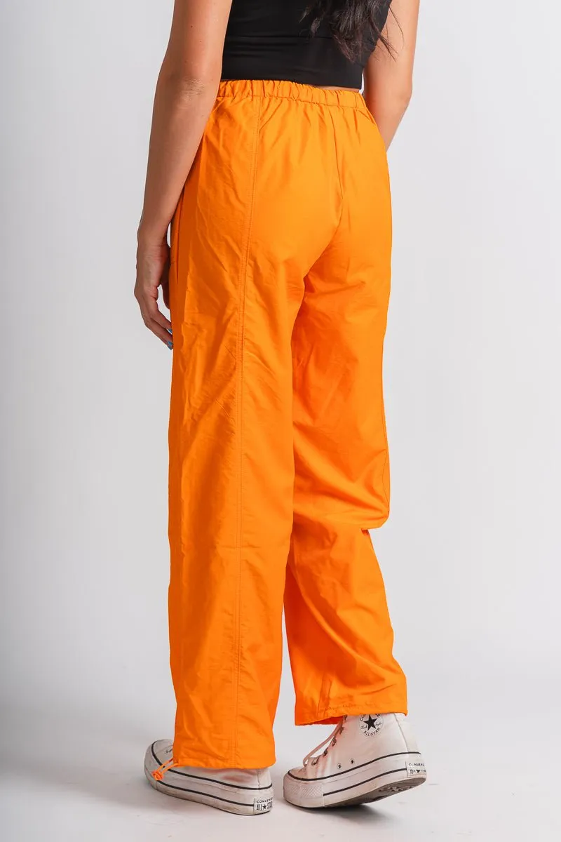 Low rise cargo pants orange