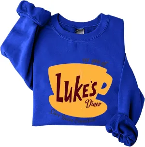 Luke's Diner Sweatshirts for WomenCrewneck Lukes Diner Graphic Long Sleeve Casual Pullover Preppy Girls Sweatshirt