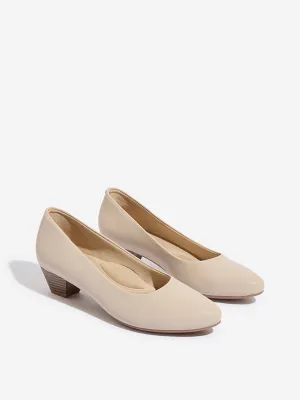 LUNA BLU Beige Solid Pump Shoes