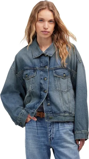 Madewell Women's Relaxed Cropped Denim Jacket in Billings