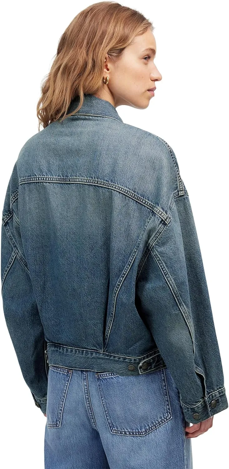 Madewell Women's Relaxed Cropped Denim Jacket in Billings
