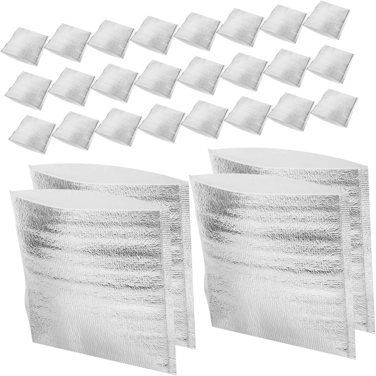 MAGICLULU 50Pcs Insulated Food Bags Convenient Thermal Pouches for Snacks Drinks Fruits Portable Lightweight for Takeaway Storage