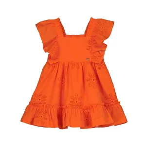 Mayoral Embroidered Ruffle Dress