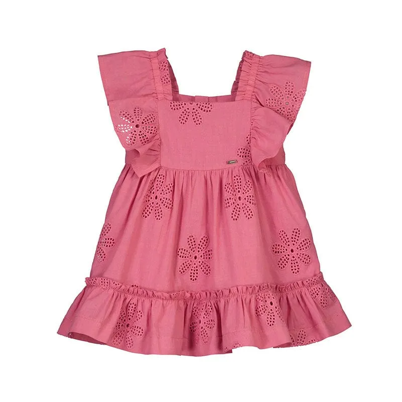 Mayoral Embroidered Ruffle Dress