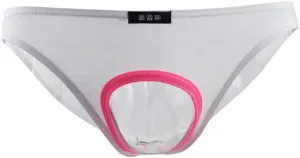Men Thongs Underwear Sexy Big Pouch Bulge Pouch Hollow Out G-String Thongs Comfortable Soft Super Thin Underwear Trunks
