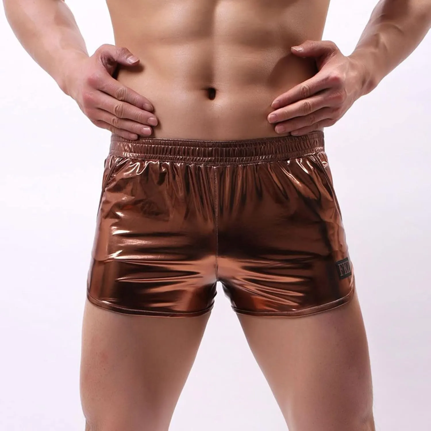 Mens Boxer Shorts Lightweight Ice Silk Hipsters Trunk PU Leather Boxers Briefs Soft Comfortable Custom Boxers