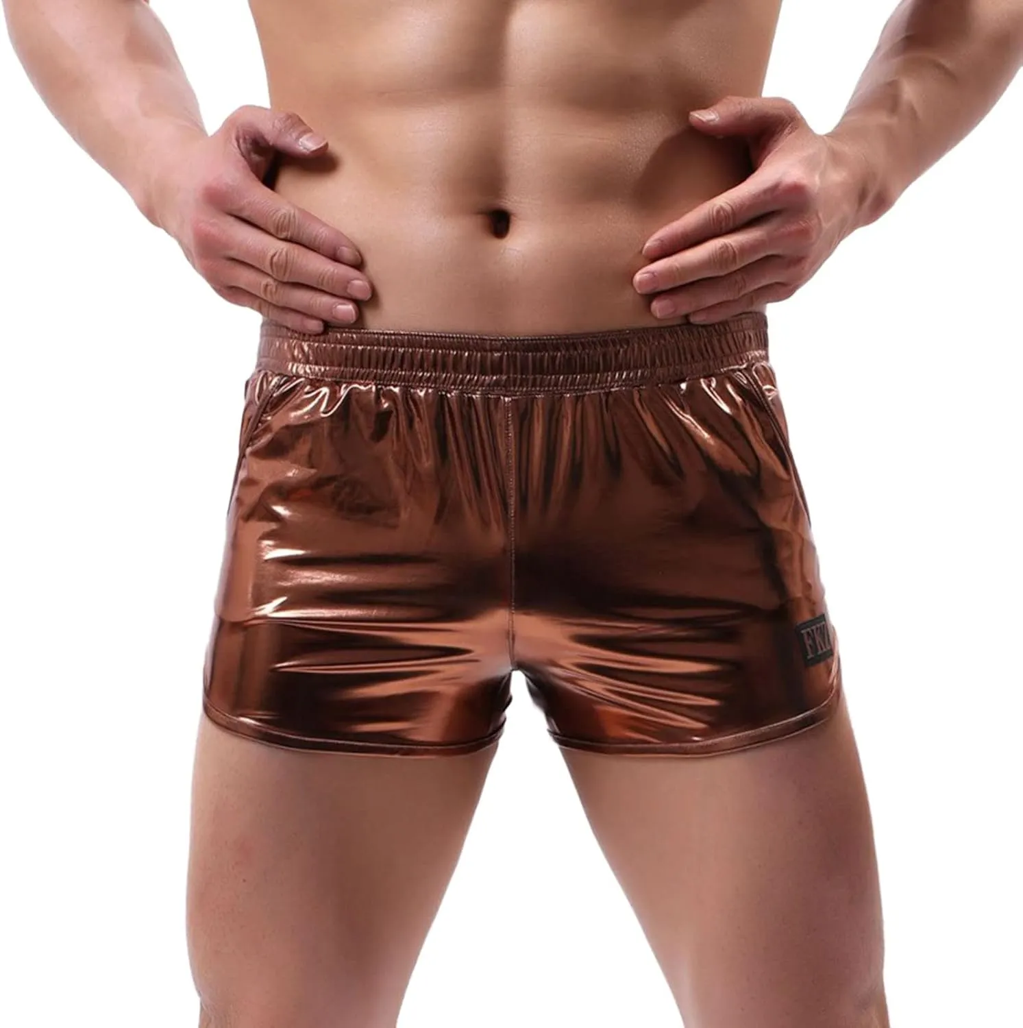 Mens Boxer Shorts Lightweight Ice Silk Hipsters Trunk PU Leather Boxers Briefs Soft Comfortable Custom Boxers