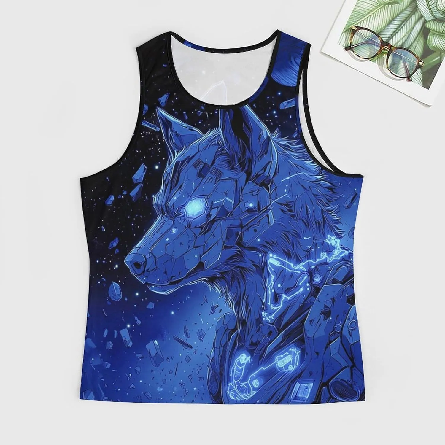 Mens Cool Wolf Graphic Tank Tops 3D Print Sleeveless Summer Casual Gym Workout Muscle T Shirts