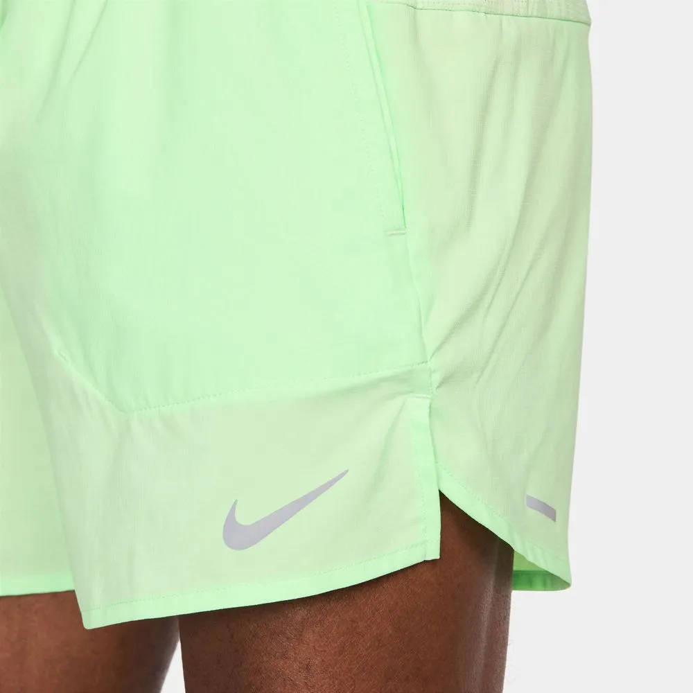 Mens Dri-FIT Stride 5 Inch Brief-Lined Running Shorts - Vapor Green