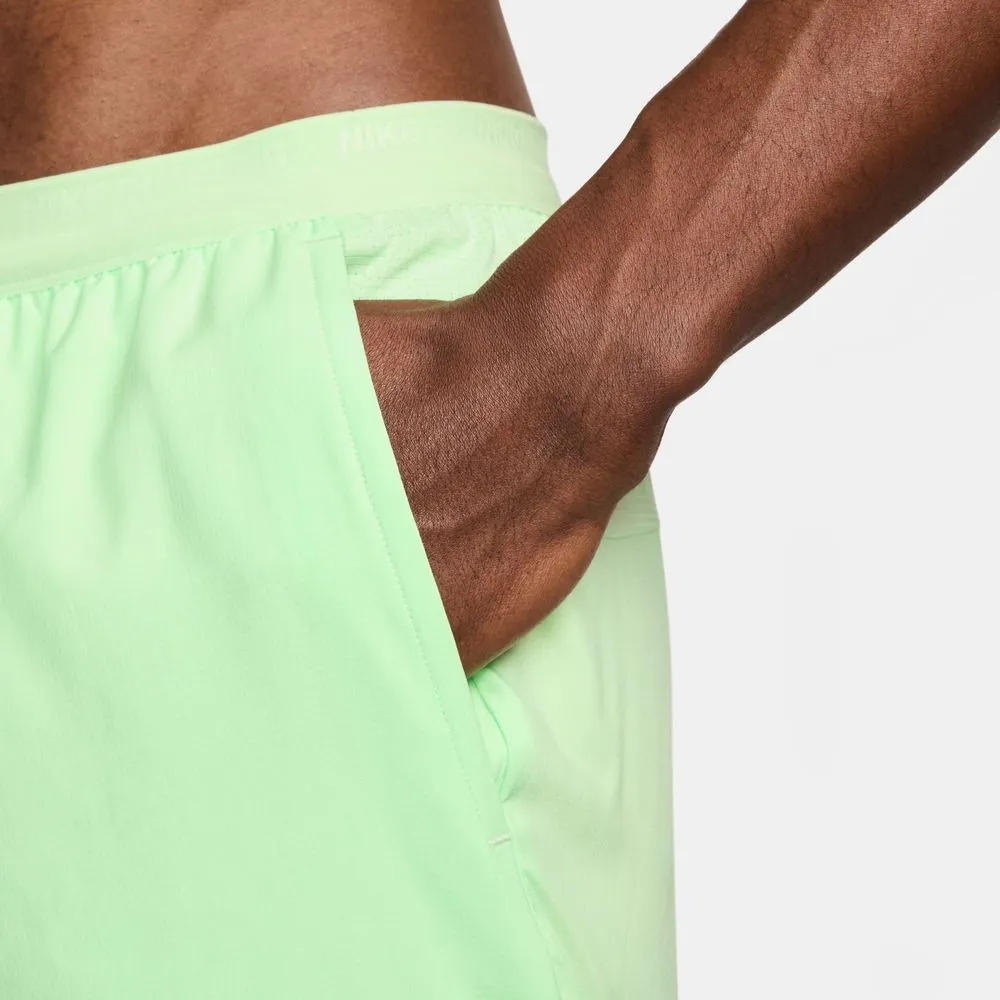 Mens Dri-FIT Stride 5 Inch Brief-Lined Running Shorts - Vapor Green