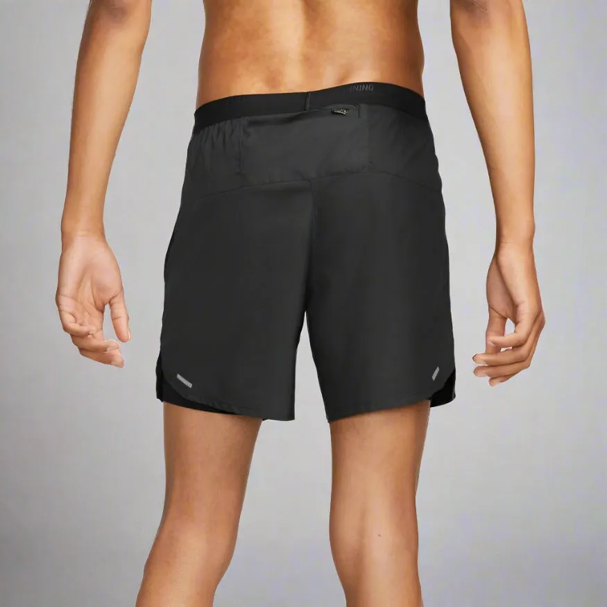 Mens Dri-FIT Stride 7 Inch 2-In-1 Running Shorts - Black