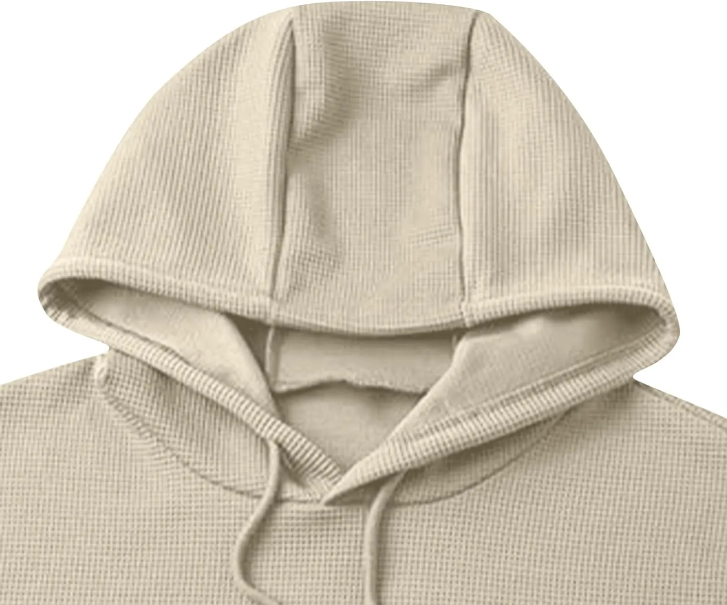 Mens Hooded Sweatshirts Pullover Causal Stylish Solid Long Sleeve Drawstring Gym Hooded Shirt Outdoor Fashion Top Tee
