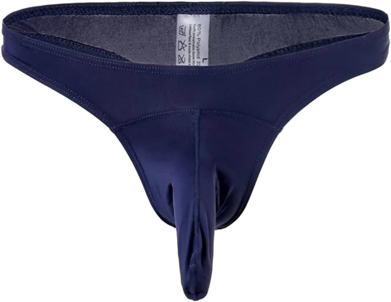 Men's Sexy Briefs Breathable Comfortable Mesh Bikini Underwear Silky Swim Briefs Swimwear Adult Thongs for Men Blue