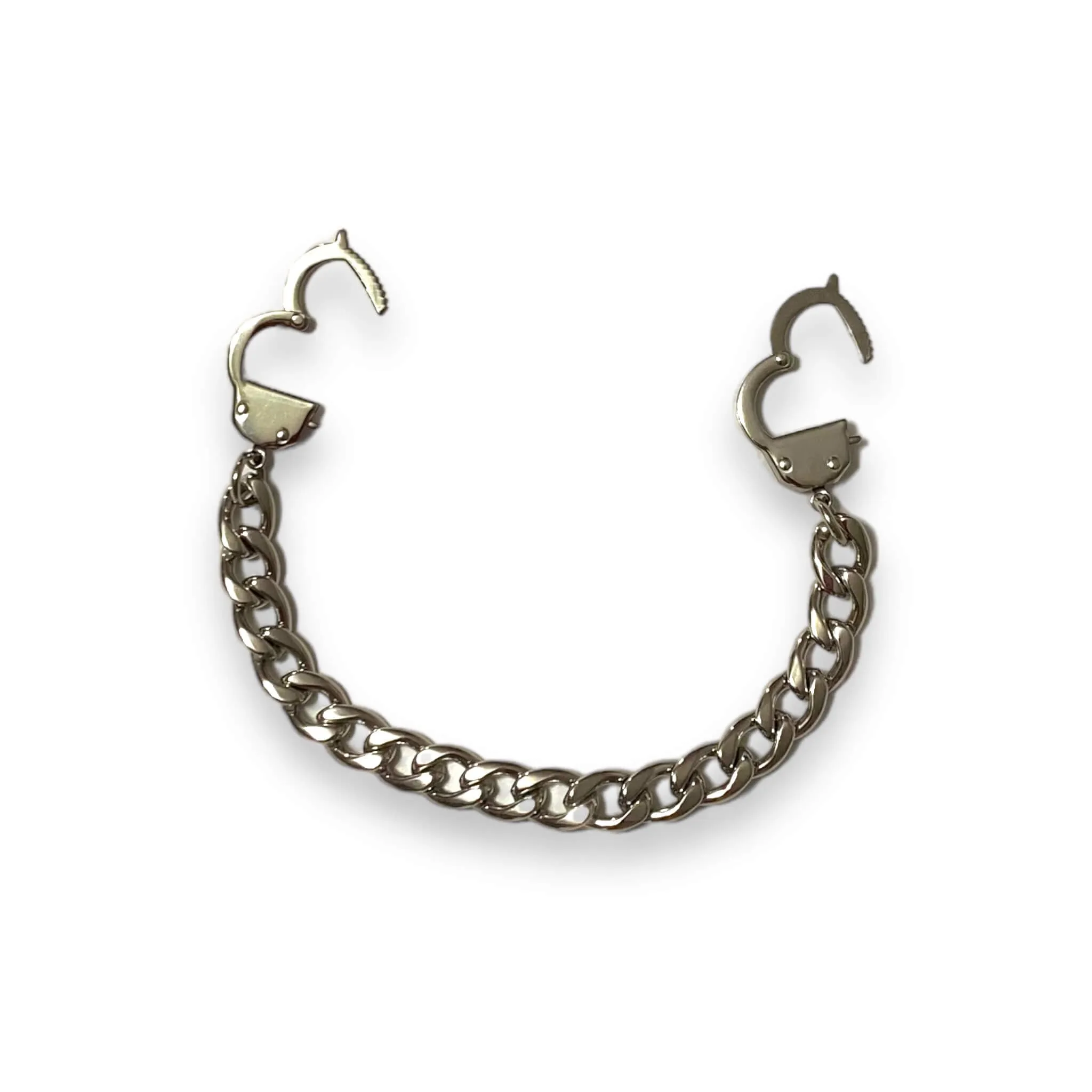 Men's Silver Chunky Handcuff Bracelet