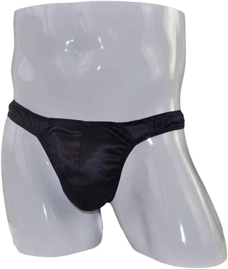 Men'S Thong Underwear Polyester Men'S Comfortable Sexy Patent Leather Briefs T-Back G-String Solid Color Men Lingerie
