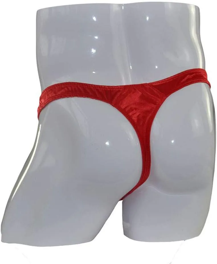 Men'S Thong Underwear Polyester Men'S Comfortable Sexy Patent Leather Briefs T-Back G-String Solid Color Men Lingerie