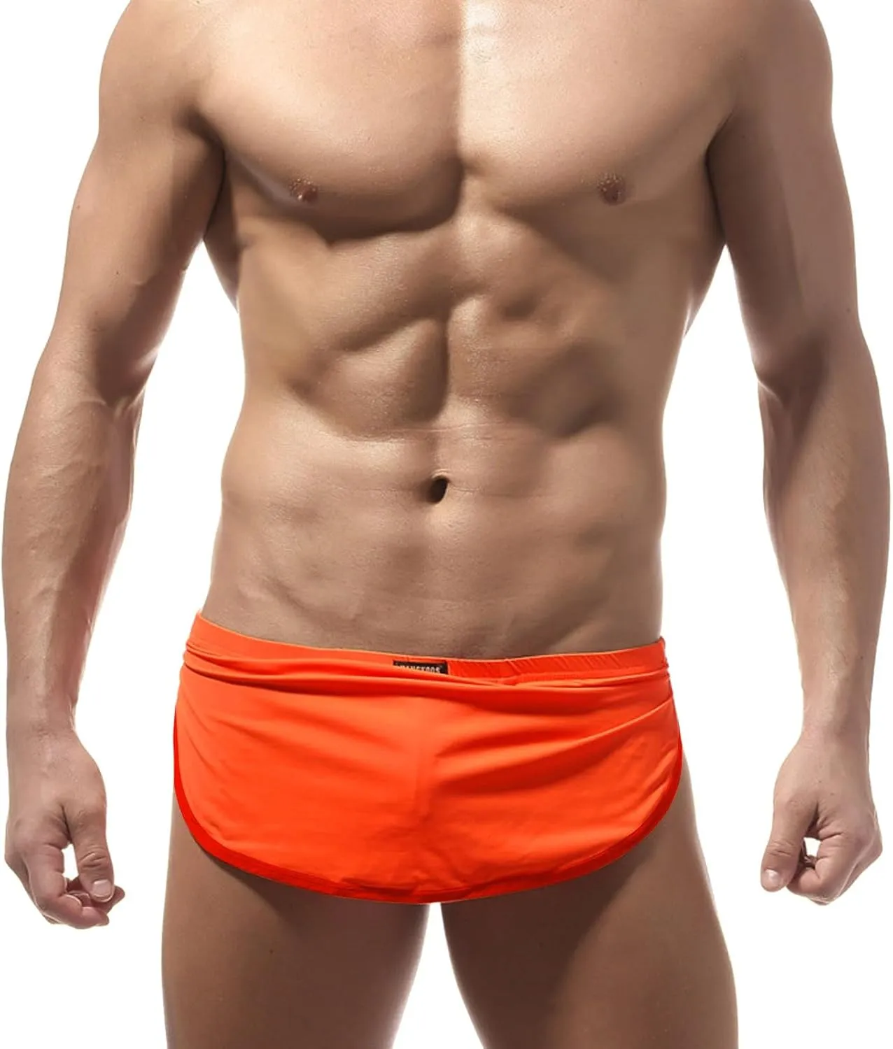 Men's Underwear Covered Waistband Boxer Briefs Low Waist Side Split Underpants Comfortable Soft Quick Dry Underwear Trunks