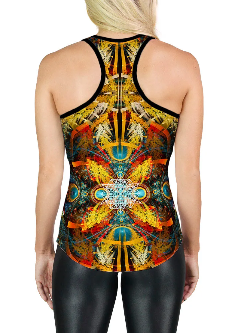 Merkaba Tank Top | Racerback For Women | Rave Clothing | Star Matrix