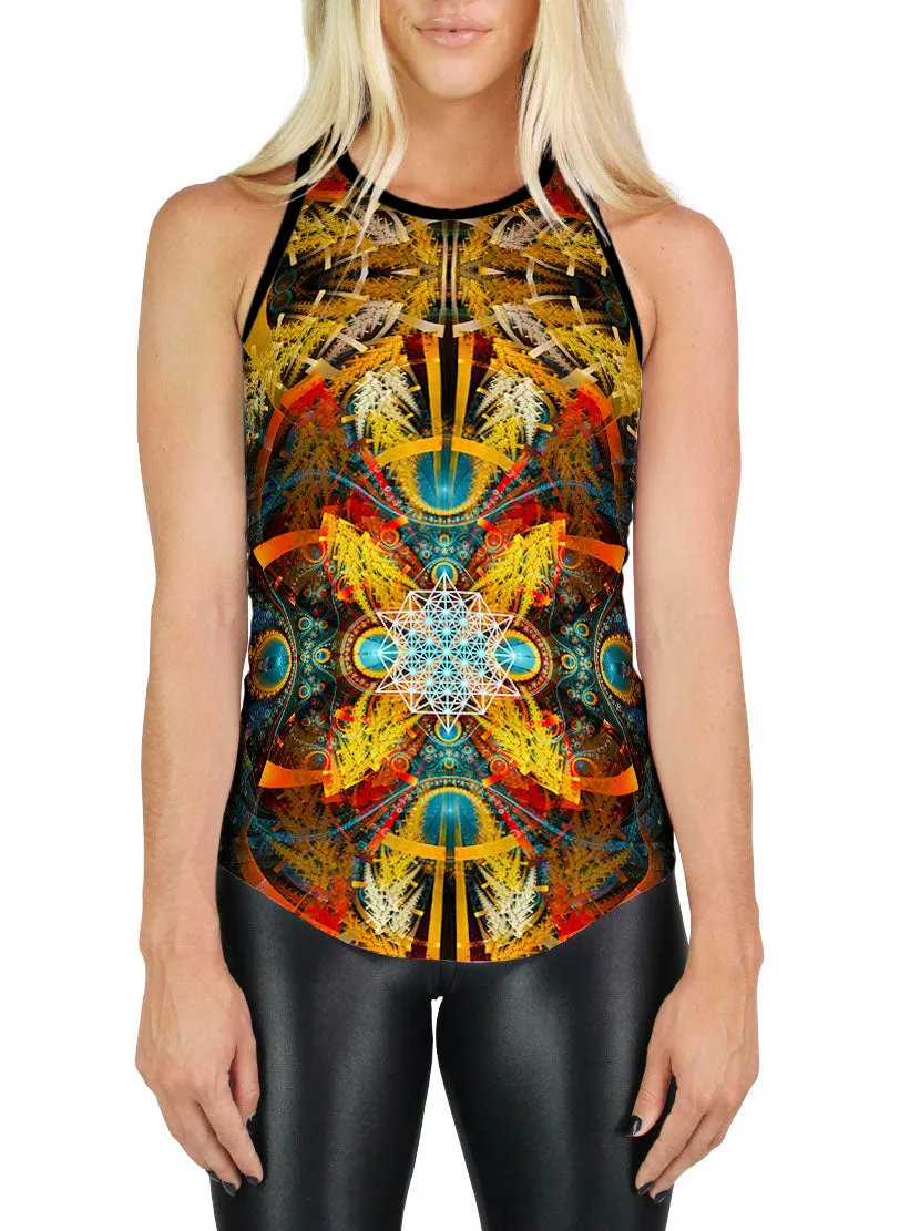Merkaba Tank Top | Racerback For Women | Rave Clothing | Star Matrix