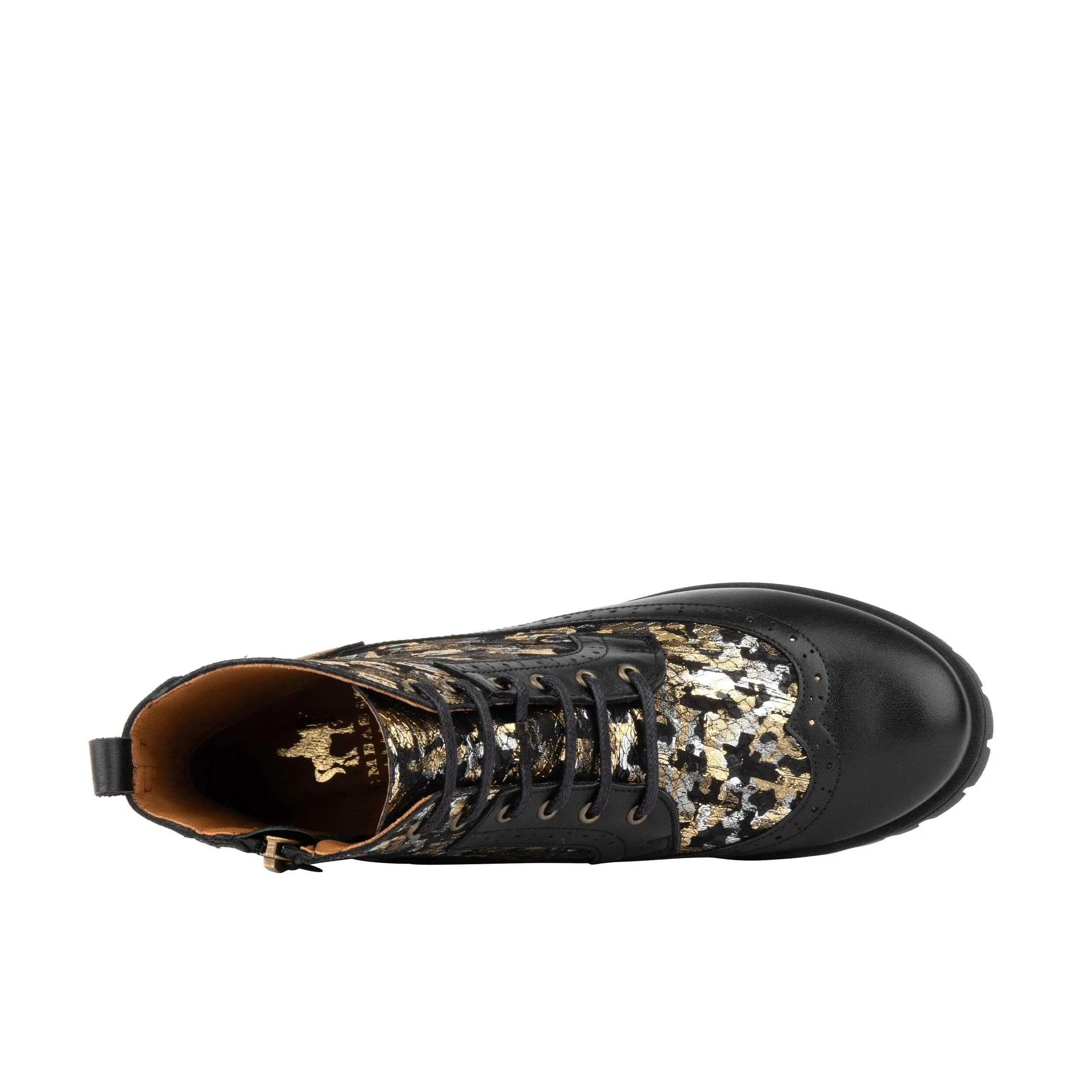 Milliner Platform - Black & Gold Shimmer