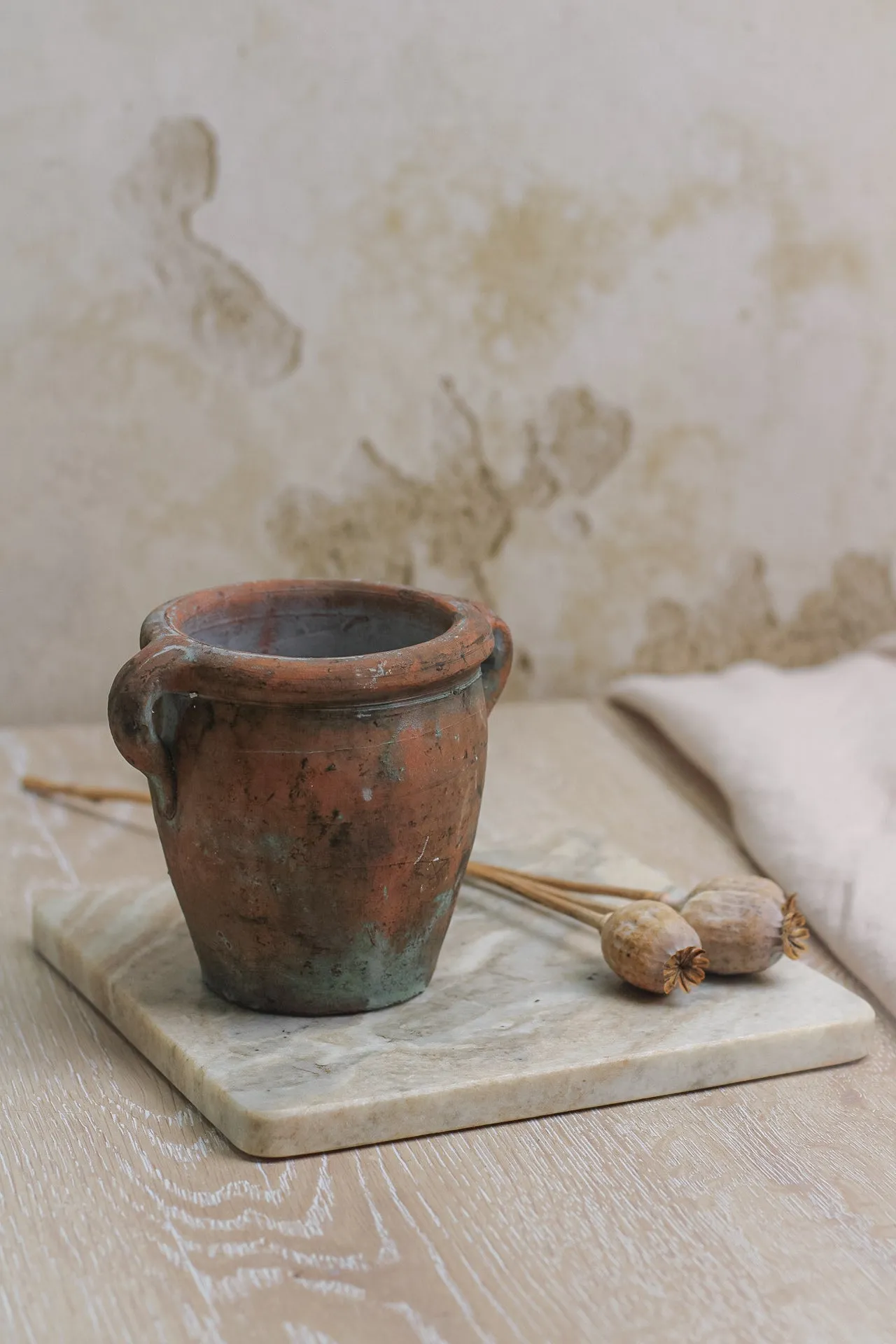 Mini Vintage Olive Pot with Handles