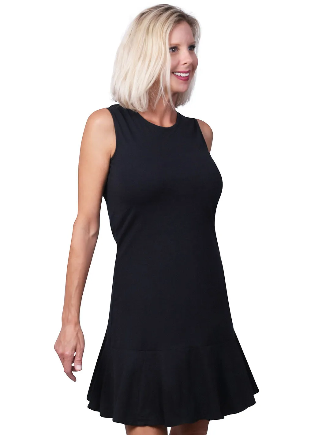 MJ Flounce Dress Black