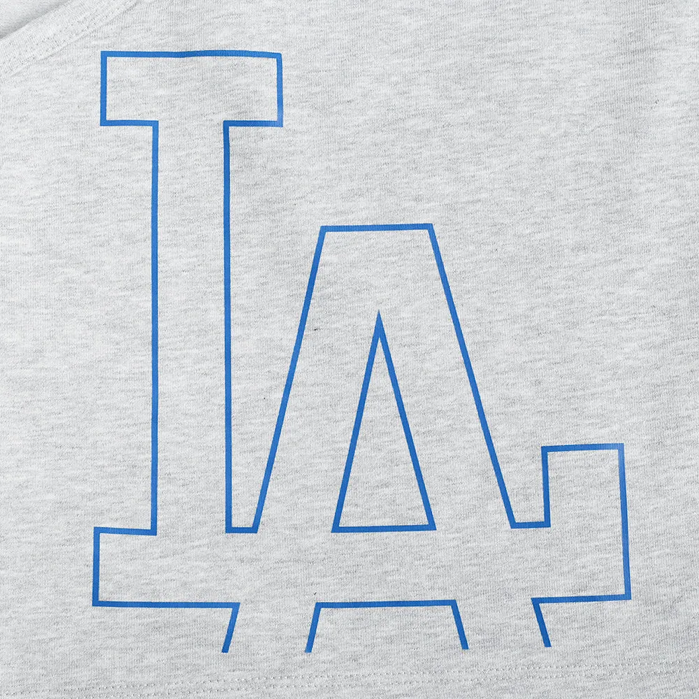 MLB LOS ANGELES DODGERS SHEER INFLUENCE WOMEN'S FITTED RACERBACK (HEATHER GREY)