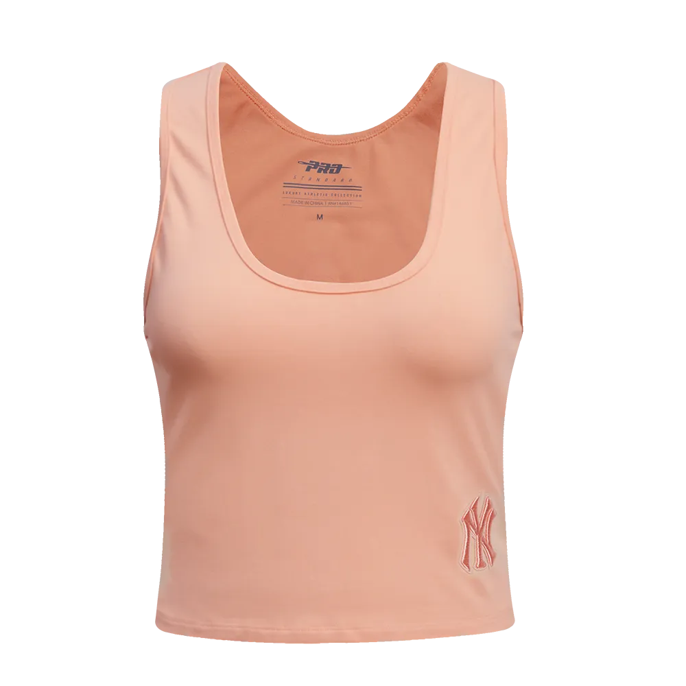 MLB NEW YORK YANKEES NEUTRAL WOMEN'S FITTED RACERBACK (GUAVA)