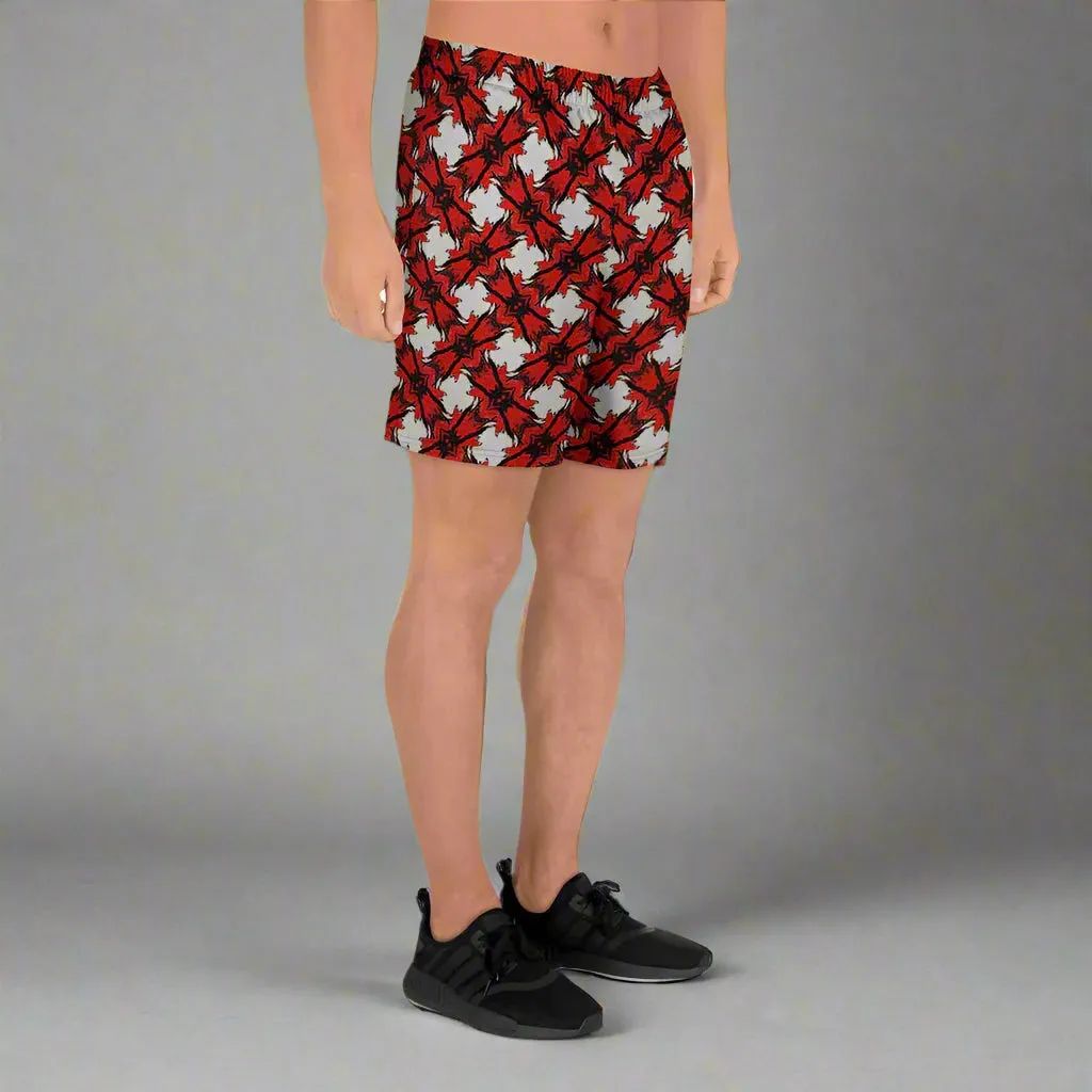 Monochromatic Abstract Quick-Dry, UPF 50  Sports Shorts with Pockets 2XS-6XL