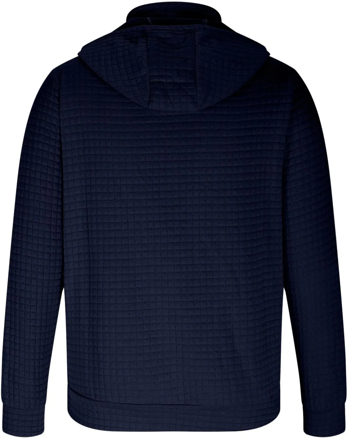 Muscularfit Zip Up Hoodie for Men Casual Stand Collar Button Pullover Waffle Sweatshirts Heavyweight 1/4 Zip Drawstring Shirt