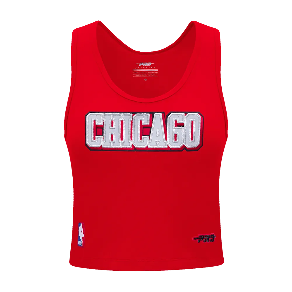 NBA CHICAGO BULLS SHEER INFLUENCE WOMEN'S FITTED RACERBACK (RED)