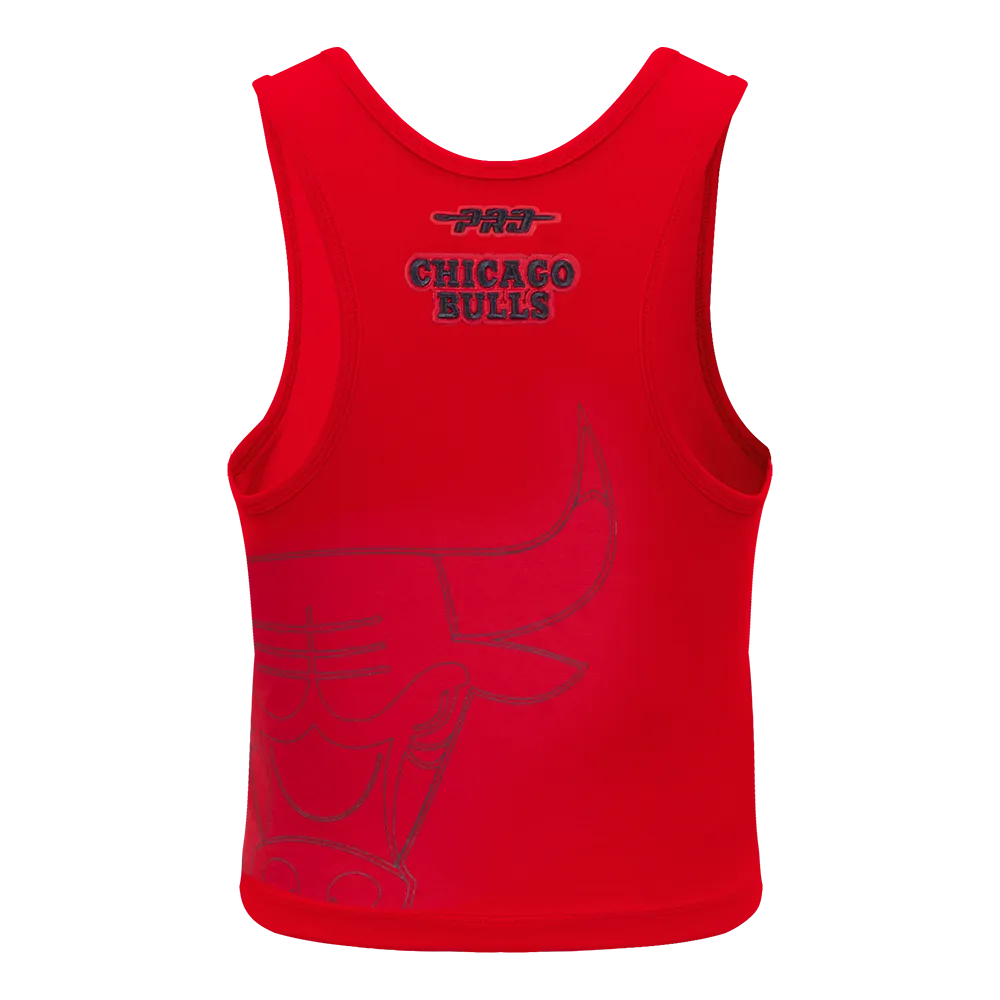 NBA CHICAGO BULLS SHEER INFLUENCE WOMEN'S FITTED RACERBACK (RED)