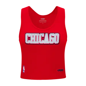 NBA CHICAGO BULLS SHEER INFLUENCE WOMEN'S FITTED RACERBACK (RED)