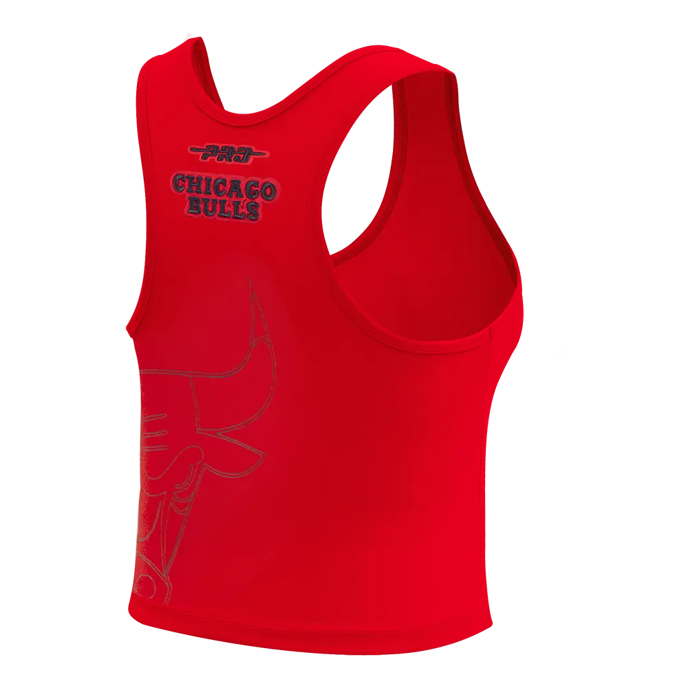 NBA CHICAGO BULLS SHEER INFLUENCE WOMEN'S FITTED RACERBACK (RED)