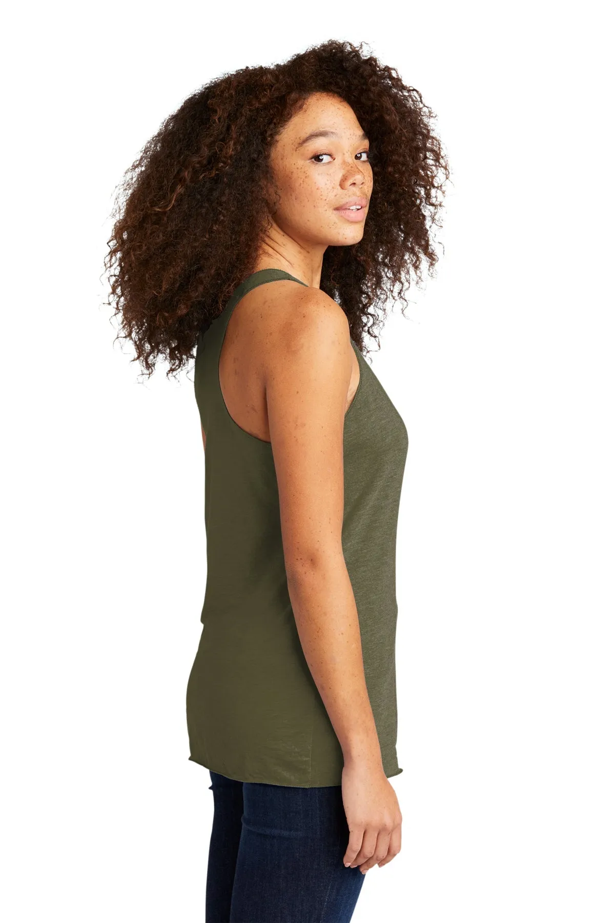 Next Level Women's Racerback Custom Tanks, Military Green